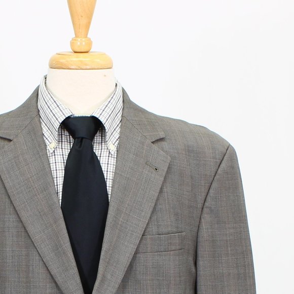 Jos. A. Bank 41R Brown Check 2-Button Sport Coat Blazer Jacket O535 - Picture 5 of 11